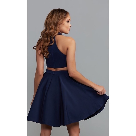 NWT SHERRI HILL Blue Halter Dress - Picture 14 of 14